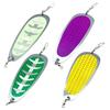 Shymie Fish Attractor Board for Filefish Dodger Light Fly Lures for and Boat Cherry Rainbow and Glows In the Includes Swivel Trolling, Lake, Land,