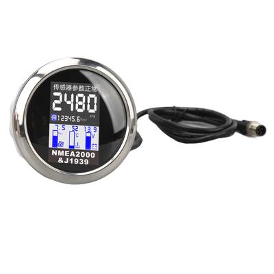85MM Bootsdrehzahlmesser für NMEA2000 J1939 Protokoll DC9 bis 32V Wassertemperatur Öldruck Spannungsanzeige für Wohnmobil Yacht Auto
