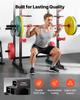Power Cage Power Rack, Multifunctional Barbell Squat Rack with Adjustable Height, Home Gym Strength Training Workout Equipment with J-Hooks & More