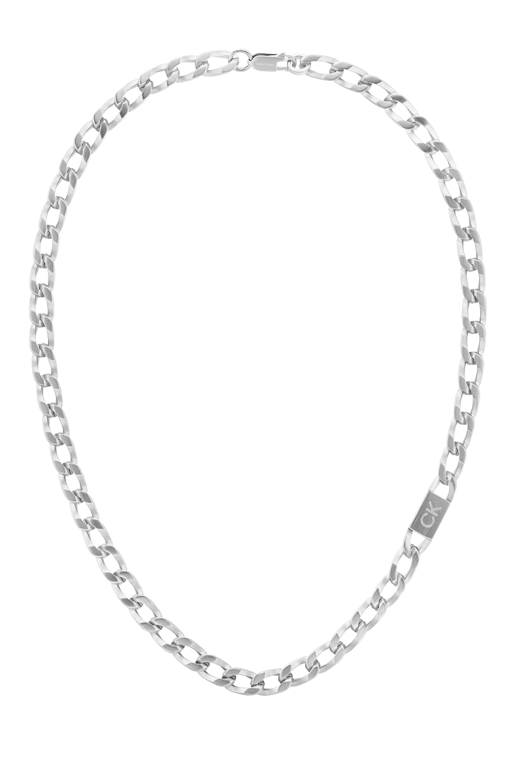 

Calvin Klein Jewelry Chain Link Stainless No 35000251 Men s Necklace, Standard, Steel, Jewels, Silver,