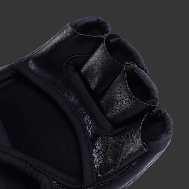 1 pár Půlprsté pěsti Dobrý tlumicí výkon Dutá dlaň Zesílené boxerské rukavice Černé MMA