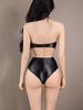 Sexy Women High Waist G-String Elastic Underwear Oil Glossy Shiny Sexy Brief Smooth Satin T-Back Push Up Hip Thong Candy Color