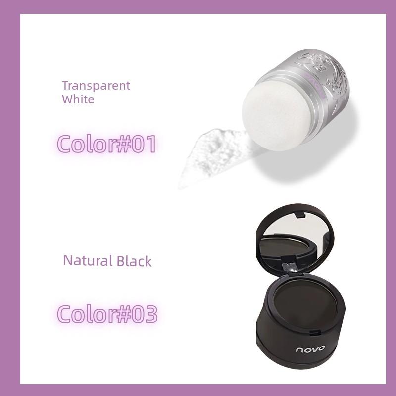 Novo Fluffy Powder Transparent Color Oil Control Oil Removal No-Wash Fluffy Powder Contouring Shadow Waterproof and Sweat-Proof Hairline Powder