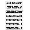 3D ABS 316d/i 318d/i 325d/i 328d/i 330d/i 320d/i Emblem Letters Sticker Car Trunk Badge For E90 E46 E36 F30 F31 Accessories