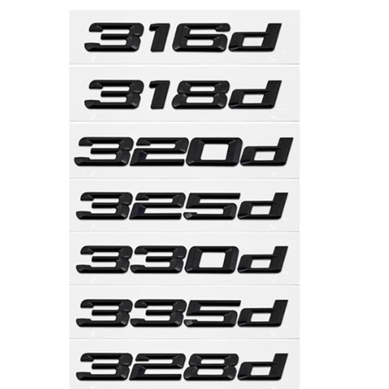 3D ABS 316d/i 318d/i 325d/i 328d/i 330d/i 320d/i Emblem Letters Sticker Car Trunk Badge For E90 E46 E36 F30 F31 Accessories