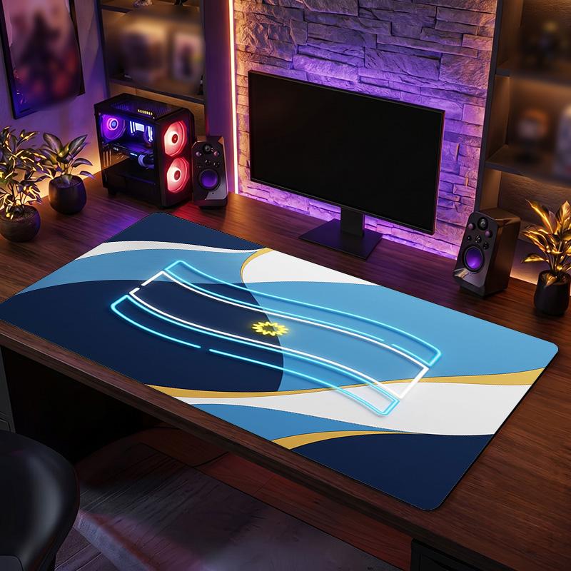 Tappetino Mouse Scudo Calcio Argentina, Tappetino da Scrivania Esteso Antiscivolo in Gomma per Gaming Ufficio Laptop Regalo per Fan