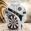 Darts Print 3d Men's Hooded Hoodie Harajuku Personalised Long Sleeve Hoodies Oversized Casual Streetwear Men Clothing Pullovers