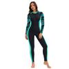 Womens Conservative Long Sleeve One Piece Swimsuit Full Body Zipper Sun Protection Surfing Swimwear
