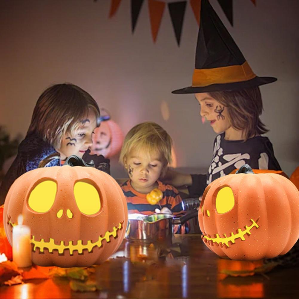 Halloween LED dovleac felinar decor aprins dovleac plastic intermitent dovleac iluminat pentru Halloween decorațiuni interioare/exterioare