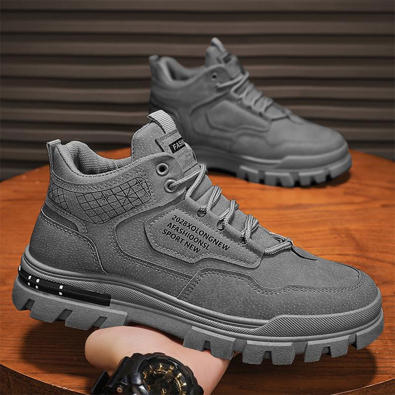 

Нове надходження Дизайнерське взуття в стилі Harajuku Чоловіче дихаюче взуття на підошві Чоловічі спортивні кросівки Ретро Чоловічий біг Високий верх Ходьба 39 сірий колір