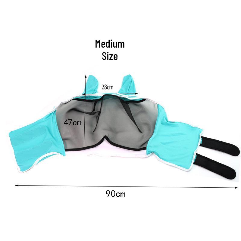 Prodyšná maska proti ovádům pro koně: Elastická síťka proti komárům pro ochranu hlavy