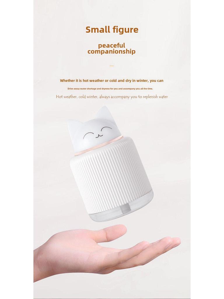 Cute Cat Cartoon Pet Lamp Humidifier: Silent Spray, Sleep Light, Customizable Logo, Ideal Gift