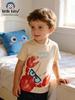 26th Year Spring/Summer Boys' Short-Sleeve Round Neck T-Shirt with Lobster Print