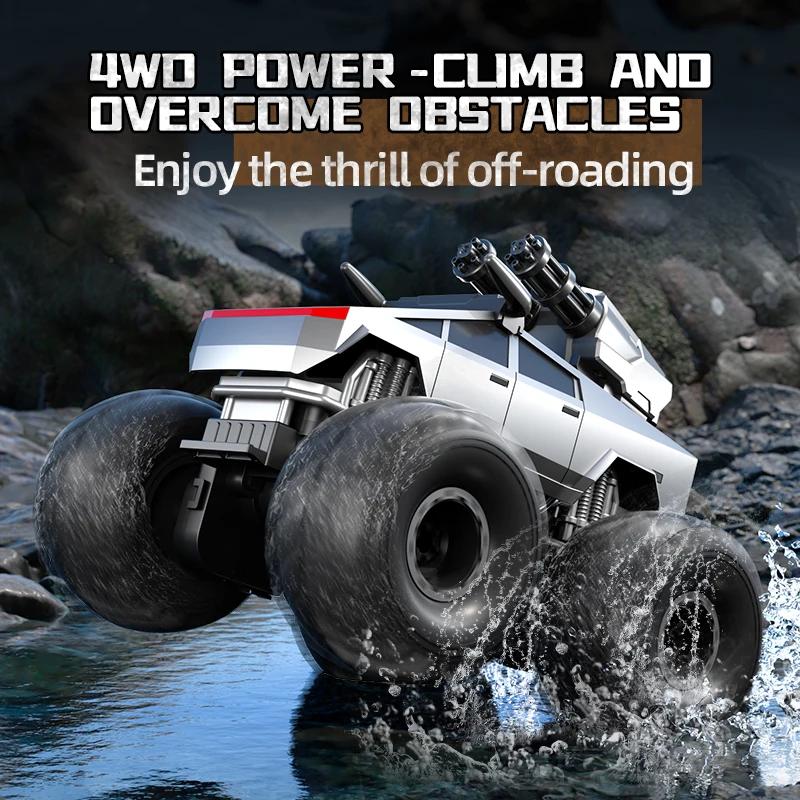 Q213 RC Off-road Stunt Car Amphibious Vehicle Children's Toy Cars 4WD 2.4G Pick-up Truck Water Cannon Remote Controlled Car