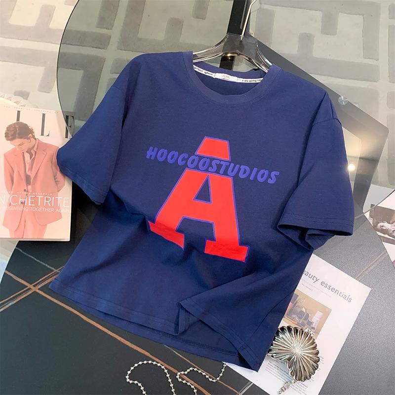 2024 Letní dámská sada oblečení Tričko+Šortky s krátkým rukávem 2ks obleku Letter Print Dámské Neformální Volné Tepláky Módní outfity