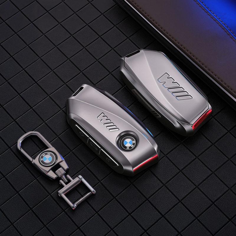 Zinc Alloy Leather Car Key Case Shell Cover For Bmw F20 G20 G30 X1 X3 X4 X5 G05 X6 X7 G11 F15 F16 G01 G02 F48 Auto Accessories RR8
