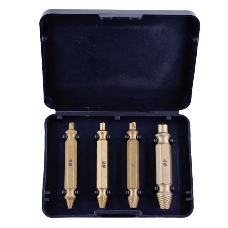 4/6Pcs Set Damaged Screw Extractor Center Drill Bit Set Woodworking Tools Broken Bolt Extractor Bolts Screws Remover Extractor