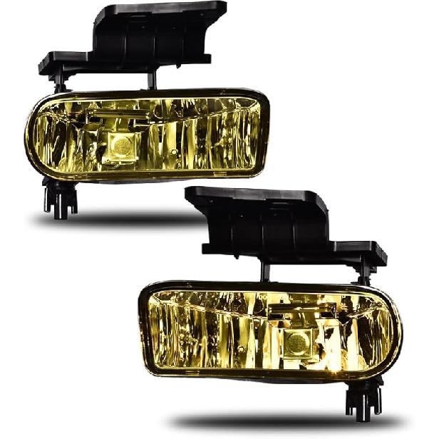 G-PLUS Противотуманные фары Левая Правая Совместимы С Chevy Silverado 1500/2500 1999-2002/Подходят Для Chevy Silverado 3500 2001-2002/Подходят Для Chevy Tahoe/Suburban 99-02 Silverado Yellow