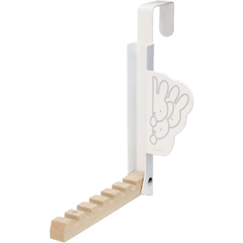 Okato Miffy Foldable Door Hanger - Simply hang it over your door for convenient indoor drying. Dimensions: 8.1cm wide x 21cm deep x 20.8cm high