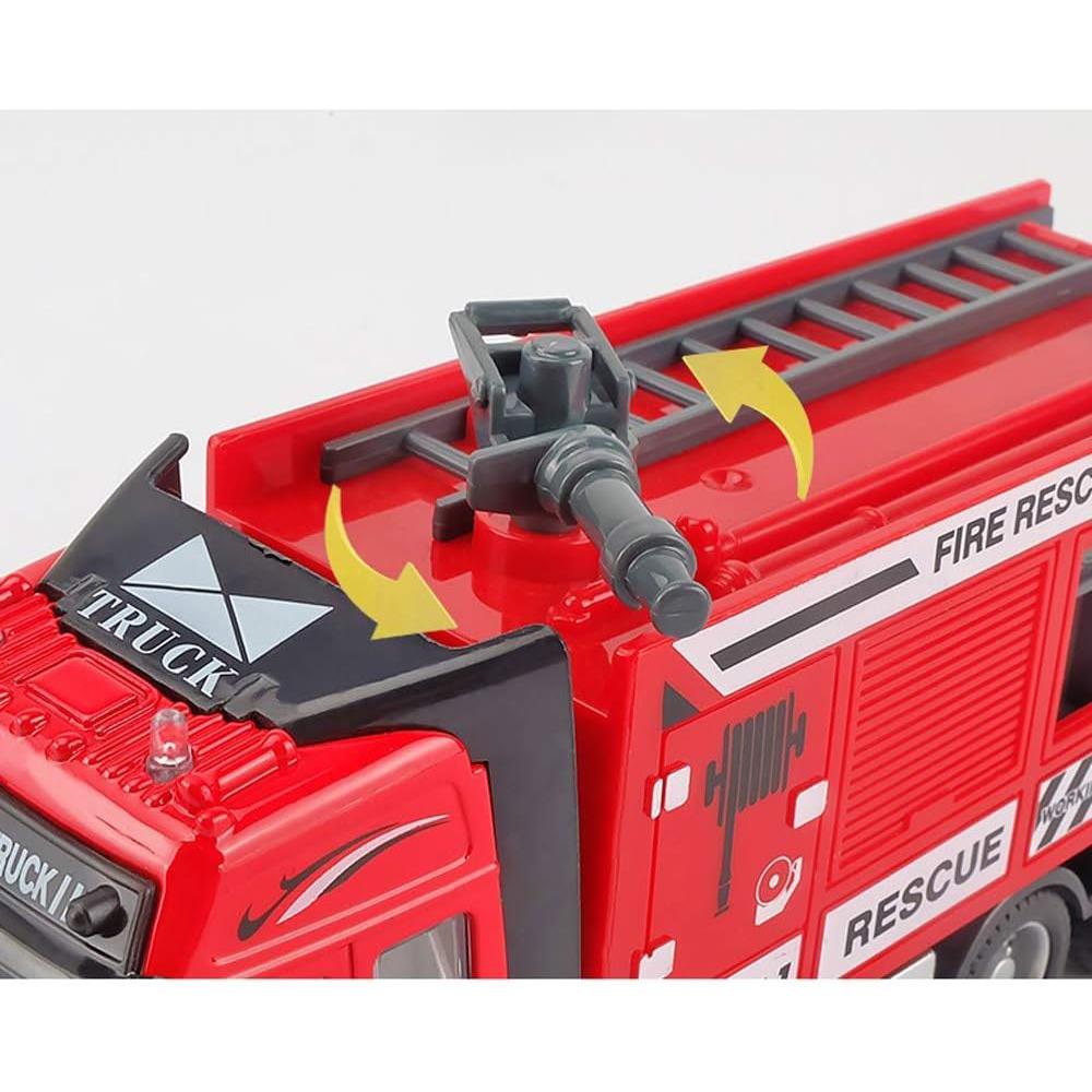 1/32 Alloy Water Tanker Model Simulation Fire Transport Vehicle Pull Back Car Inertia Toy Car Metal Children Toy Car