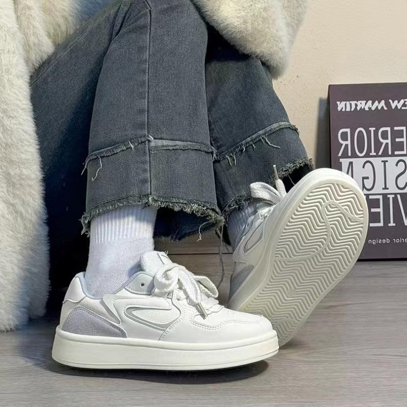 Fashion 2025 Hot Sale Ladies Shoes Front Lace-up Women's Vulcanize Shoes Fashion Sewing New Solid Classic Comfortable Versatile Sneakers