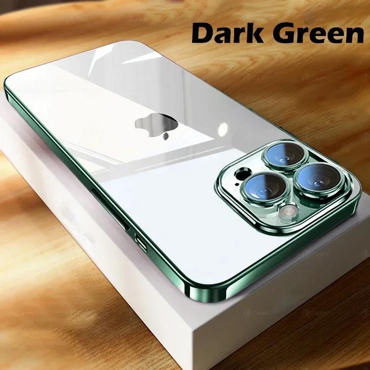 

Luxury Plating Transparent Phone Case For iPhone 16 15 14 11 12 13 Pro Max 16 Plus Soft TPU Shockproof Bumper Cases Cover Funda For iPhone 16Pro Max