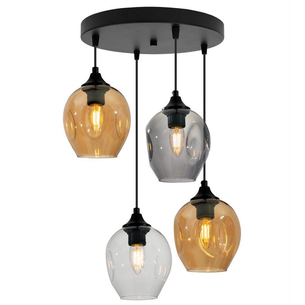 MODERN CEILING HANGING LAMP GLASS CHANDELIER