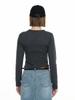 GENERALIDEA Ribbed Mix Knit Pullover [Charcoal] / Wbd4L05537