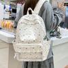Schoolbag Sweet Star Printed School Bag Female Junior High School Campus Wind Transparent Window Design Backpack Large Capacity Pain Bag Backpack