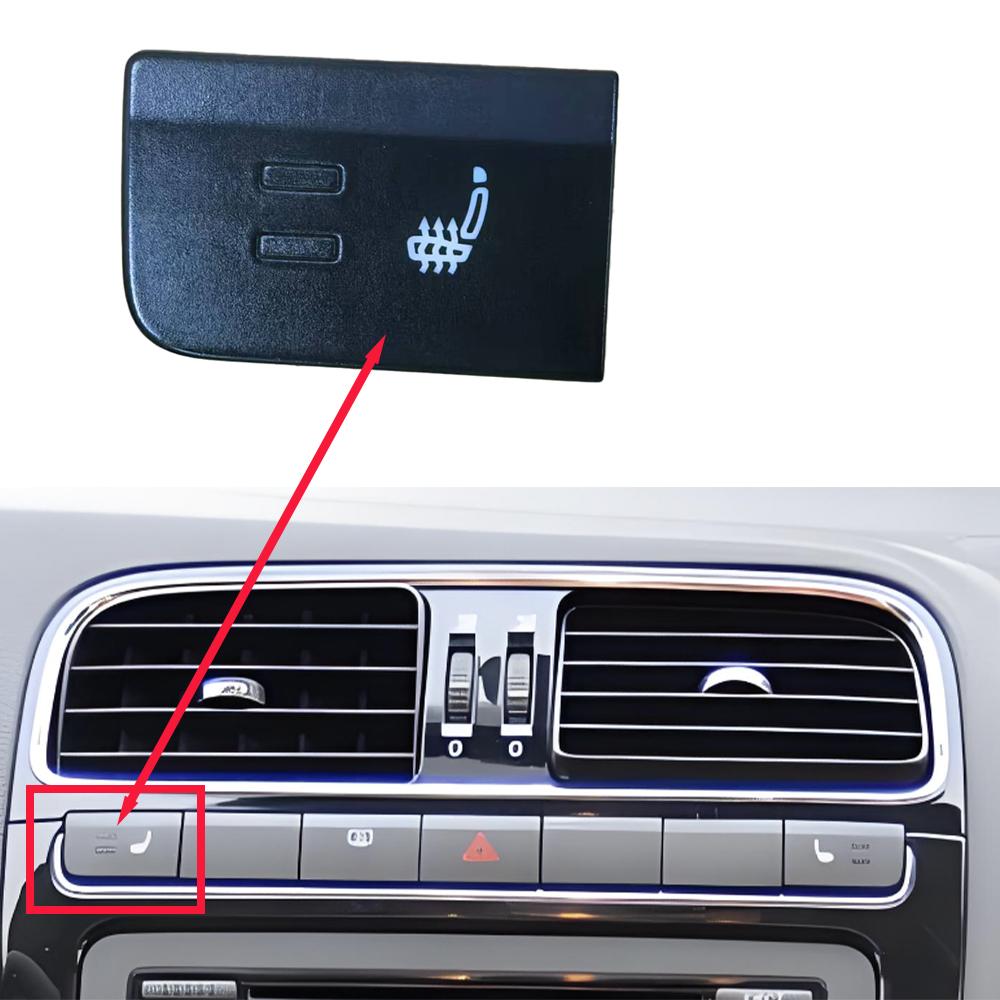 For VW POLO 2011-2016 Center Console Switch Button Cap Car Interior Accessories Rear Windshield Heating/Emergency Light Button