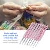 8pcs Crochet Hook Set Printing Aluminum Handcraft   Colorful Crochet Hook Ergonomic Knitting Hook for Knitters for Sewing