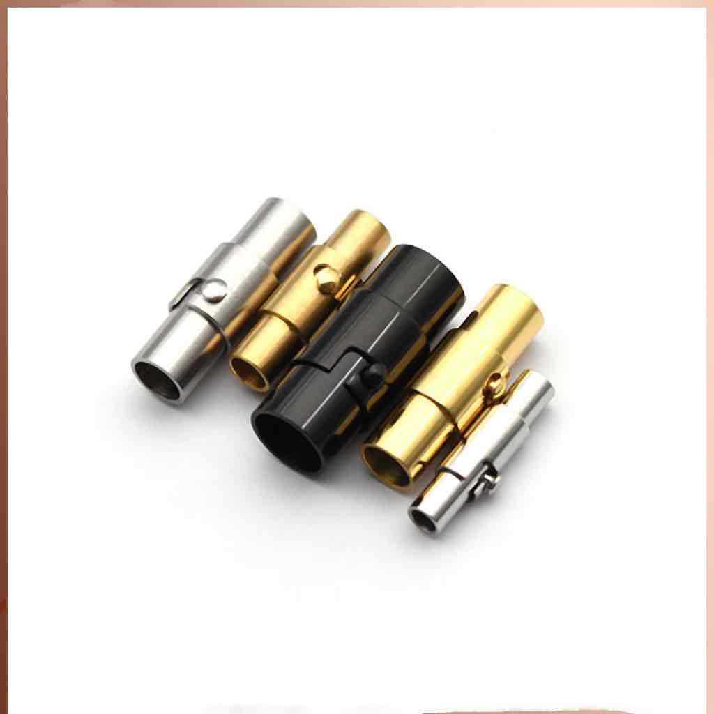 

Застежка-магнит из нержавеющей стали с предохранителем для кожаного шнура, соединитель для браслета 4mm Inner Diameter