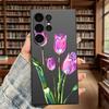 Pink Purple Tulips Bouquet Soft TPU Case Slim Shockproof Protective Cover For Samsung Galaxy S Ultra FE Plus A Series 5G