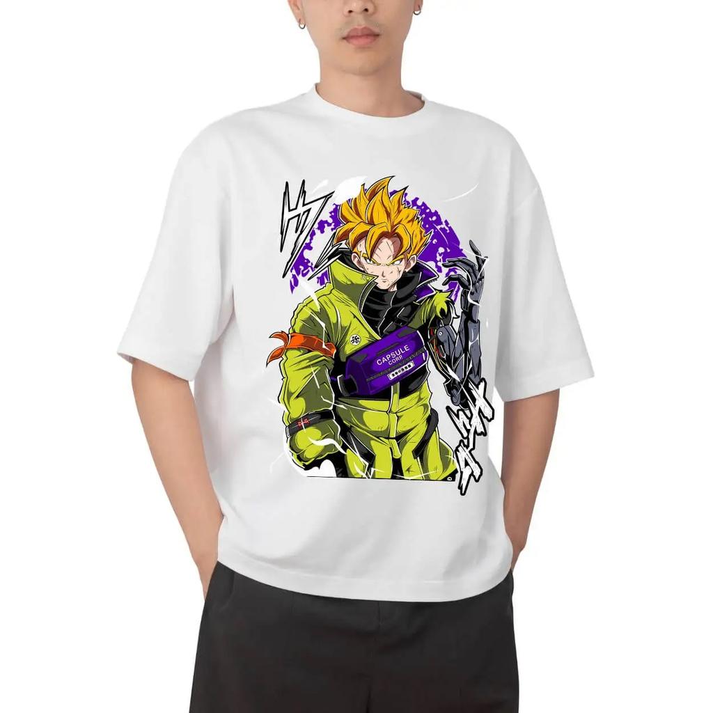 Dragon Ball Z Majin Buu (Super Buu) Anime Black T-Shirt Comfortable Fashion Vintage Double-Sided Band Graphic Print Women And Men T-shirts