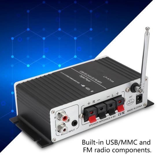 Bluetooth A7 Digital Audio Speaker Power Amplifier FM with Remote/USB/MP3