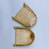 Bamboo Woven Dustpan Small Winnowing Basket Woven Craft Miniature Wall Decoration Photography Prop