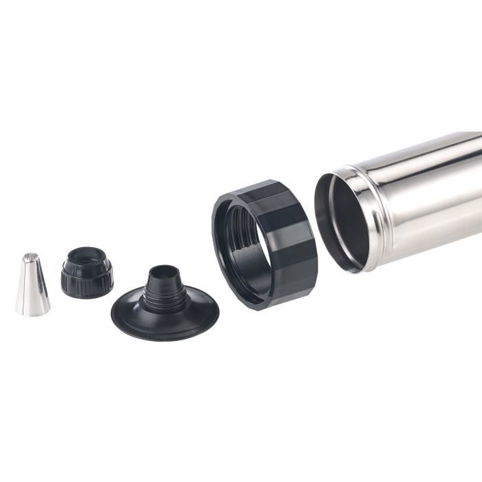 Pistolet À Pâtisserie - ROSENSTEIN & SOHNE - 8 Disques - 8 Douilles - Acier Inoxydable - Aluminium