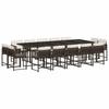 Vidaxl 15-Cz. Garden Furniture Set With Cushions, Brown, PE Rattan