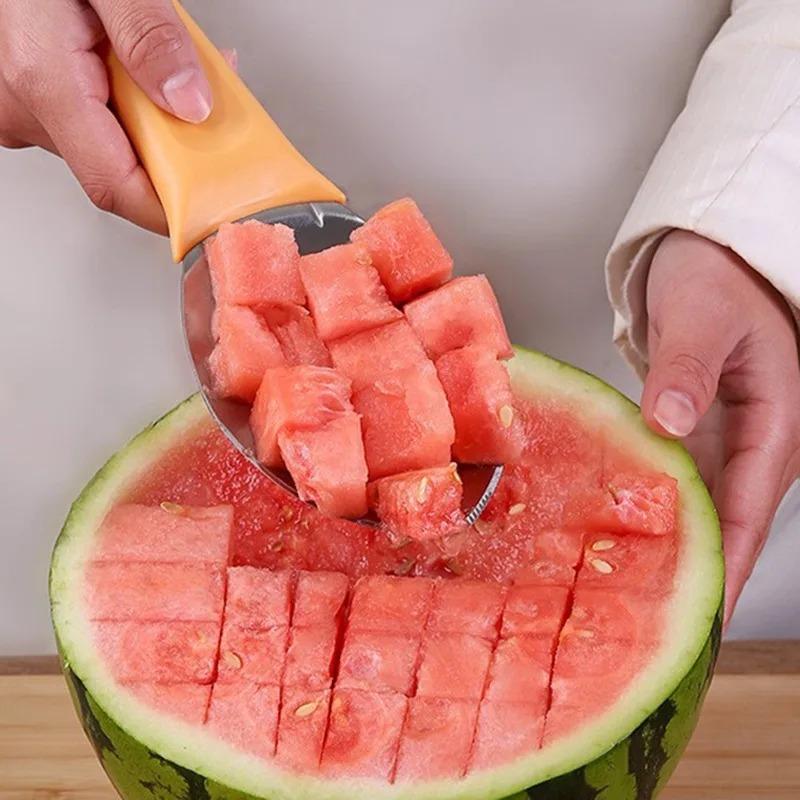 3 szt. Łyżki do owoców ze stali nierdzewnej Wielofunkcyjny nóż do krojenia mango i arbuza Krajalnica do awokado Obieranie separatora mięsa Narzędzia kuchenne