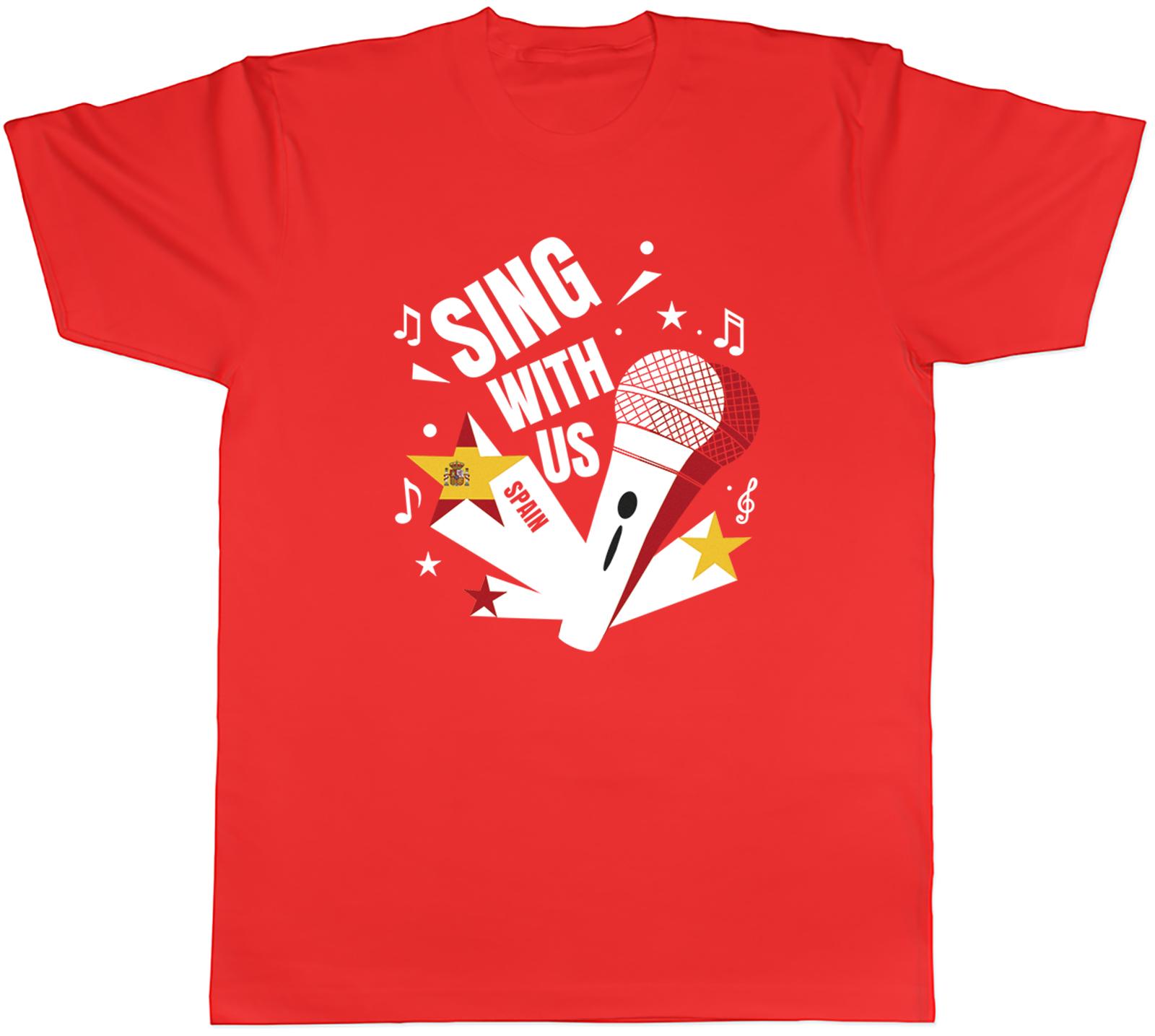 Spain Music Sing with us Note karaoke Unisexs TShirt Tee Gift Top S