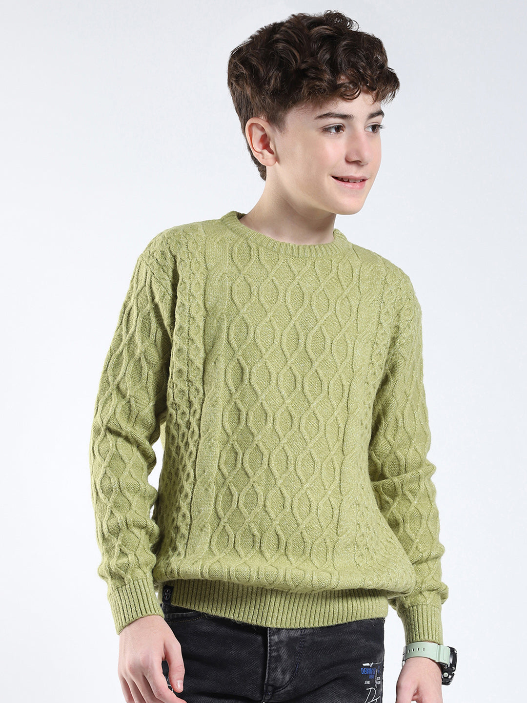 Monte Carlo Boy Regular Fit Green Pullover 4-5 Years