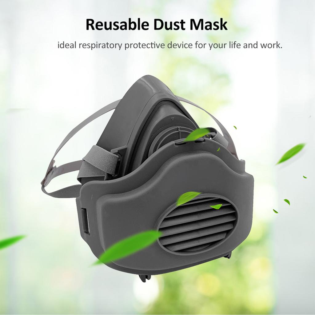 3200 Dust Mask Reusable Half Face Cov Mask with Filt Cotton KN95 Dust-Proof Mask Suitable for Industry, Dust Prevention, Grinding, Deco