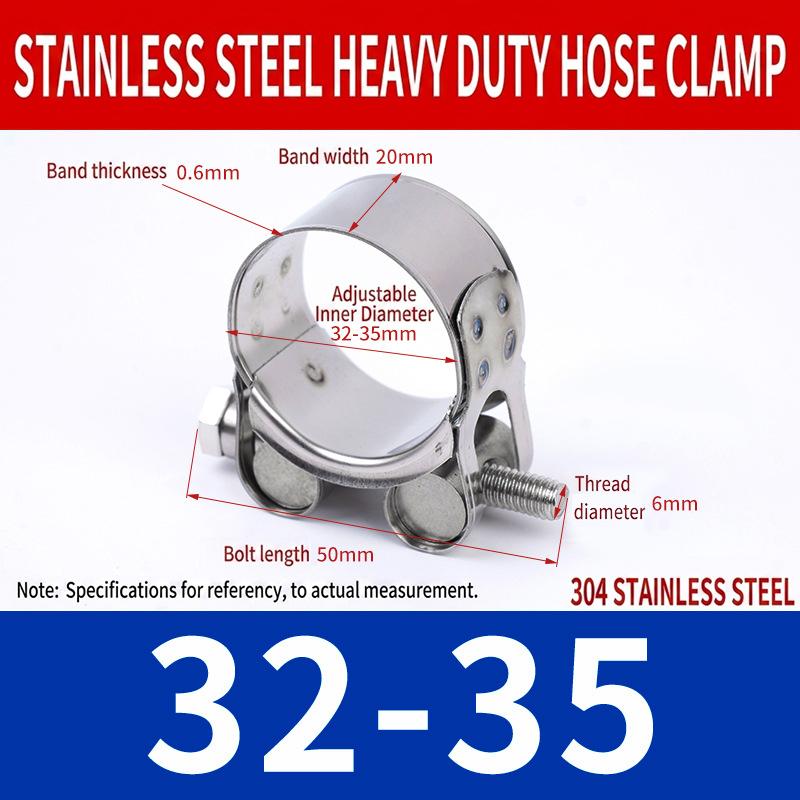 1Pc 304 Stainless Steel Powerful Hose Pipe Tube Clamps Exhaust Air Water Pipes Sealing Powerful Strength Repair Welding Tool