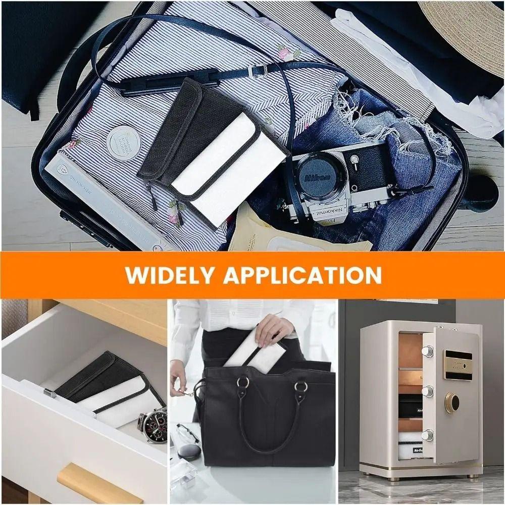 Waterproof Surface Safe Storage Pouch High Temperature Resistant Envelope File Folder  For Cash