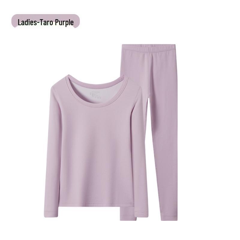 2025 Women's German Velvet Wool Silk Warm Underwear Set - Thick Base Layer for Autumn