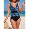 New Swimsuit Women's Color Matching Cross-strap One-piece Bikini Swimsuit