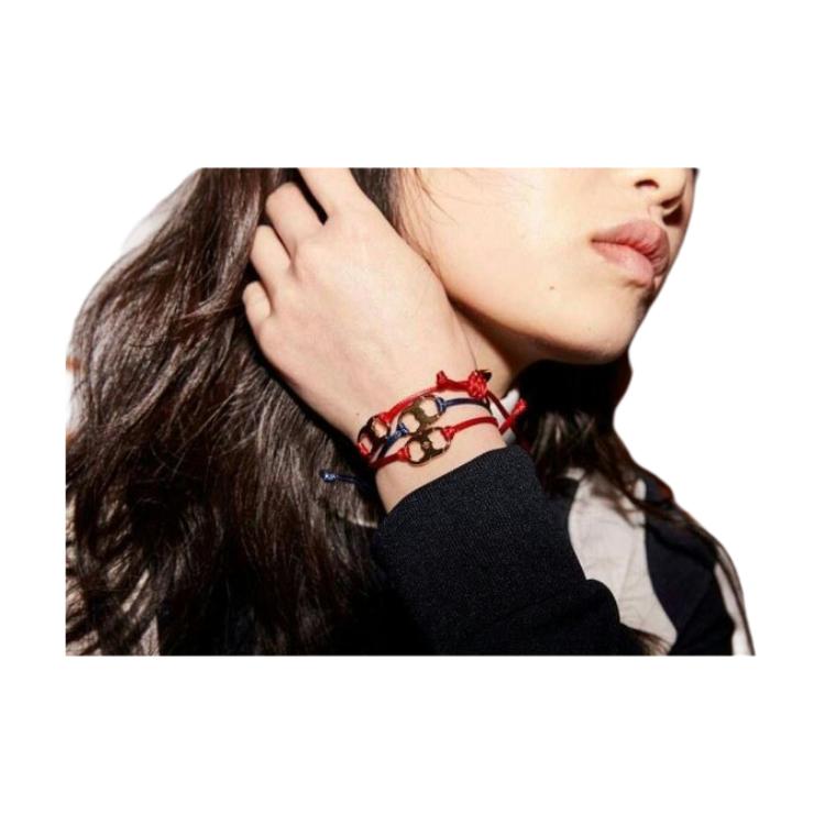 Tory Burch Modisches Lässiges Vielseitiges Armband Damenarmband Messing Rot 53484-618