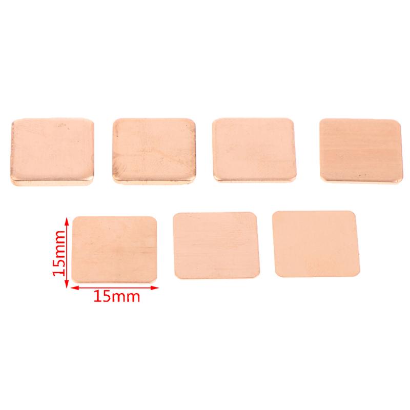 10Pcs Thermal Pads 15X15Mm Copper Gpu Thermal Pads Copper Shim Heatsink For Laptop Cooling Cpu Heatsink Sheet