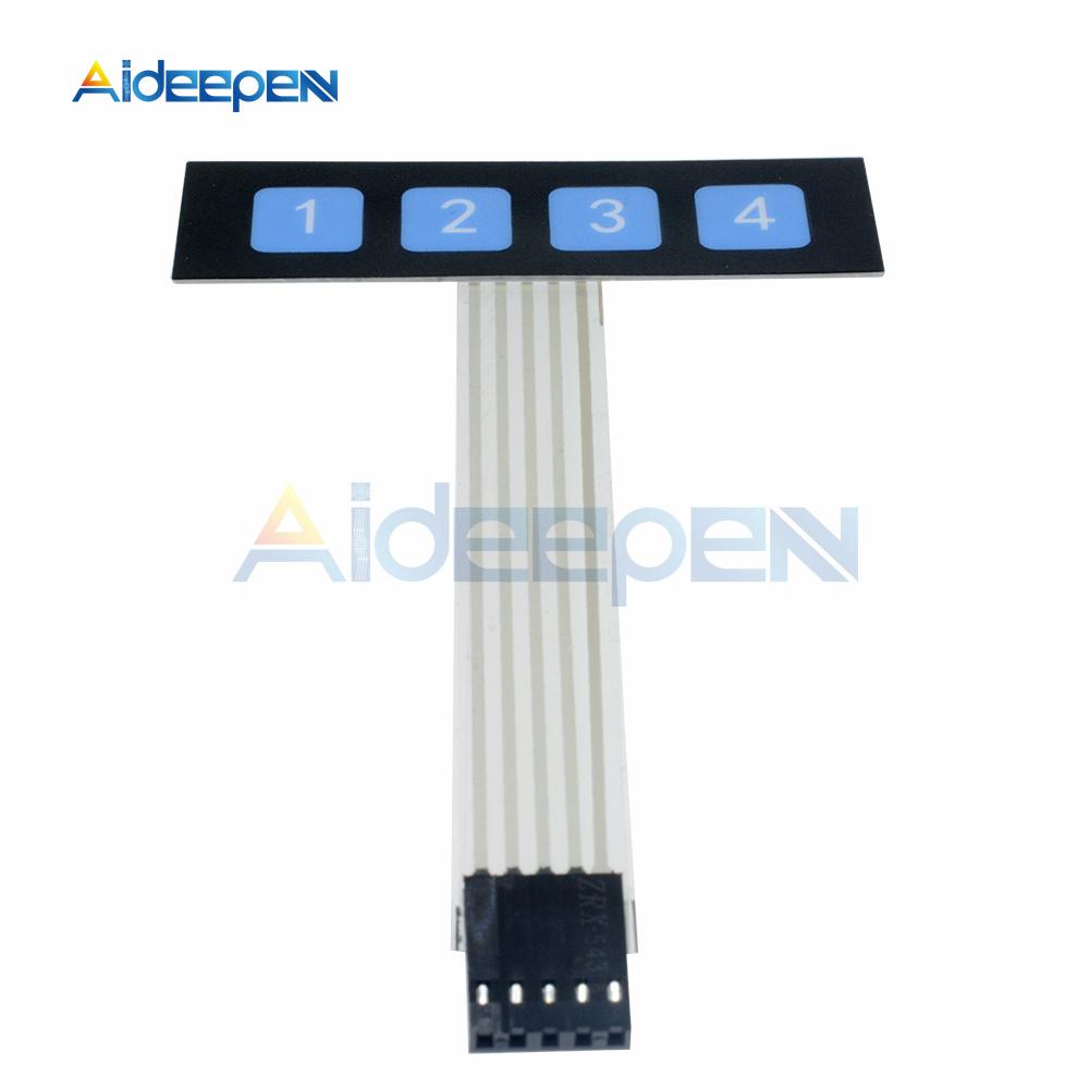 1*2 3 4 5 Interruptor de Membrana con Botones 3*4 4X5 Teclado Matricial 1X6 Panel de Control con Botones y LED Kit DIY Para Arduino