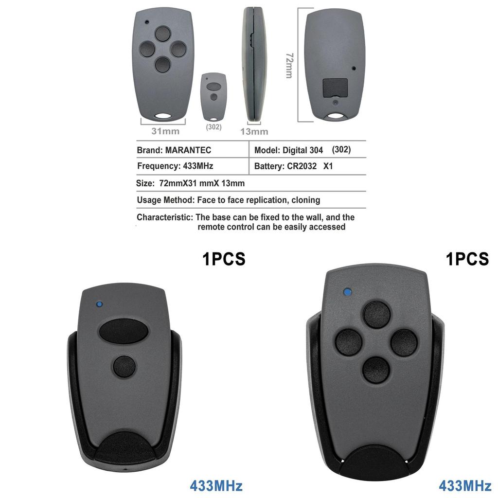 For Marantec D302 D304 Marantec Garage Door Remote Controller For Multichannel Access